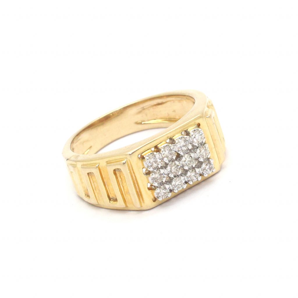 3.20 Ct Cushion Lab Created Sapphire & Diamond Men's Ring 14K Yellow Gold  Finish | eBay