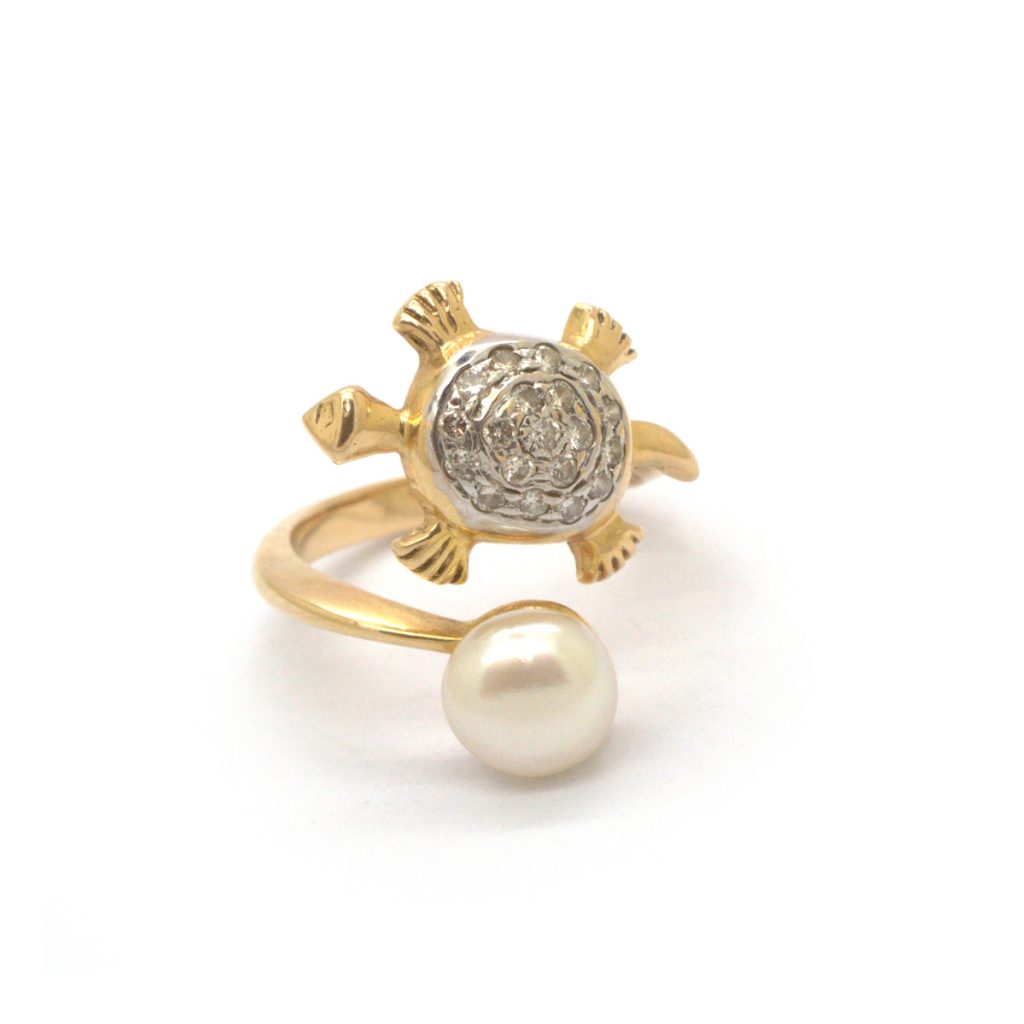 Diamond Pearl Ring