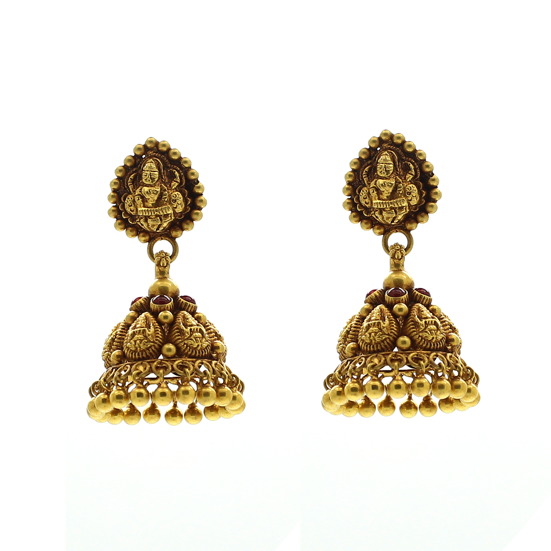 Nepalese Himalayan Chepu Gold Earrings  Michael Backman Ltd