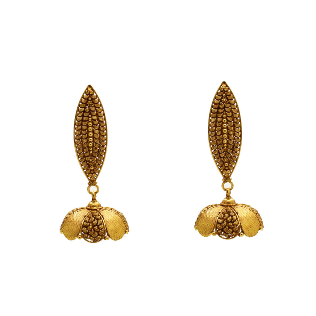22K Gold Antique Jhumka