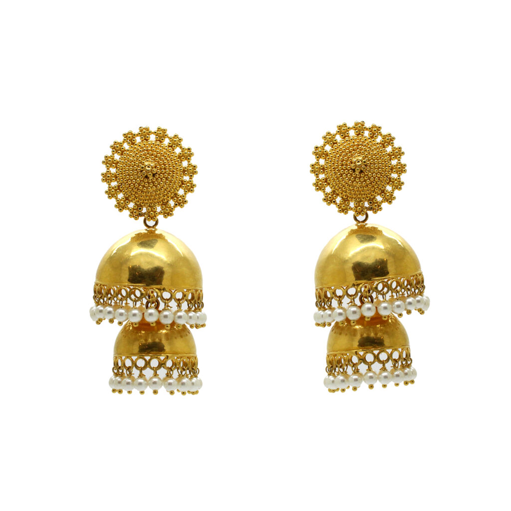 22k Gold Pinjada Jhumka