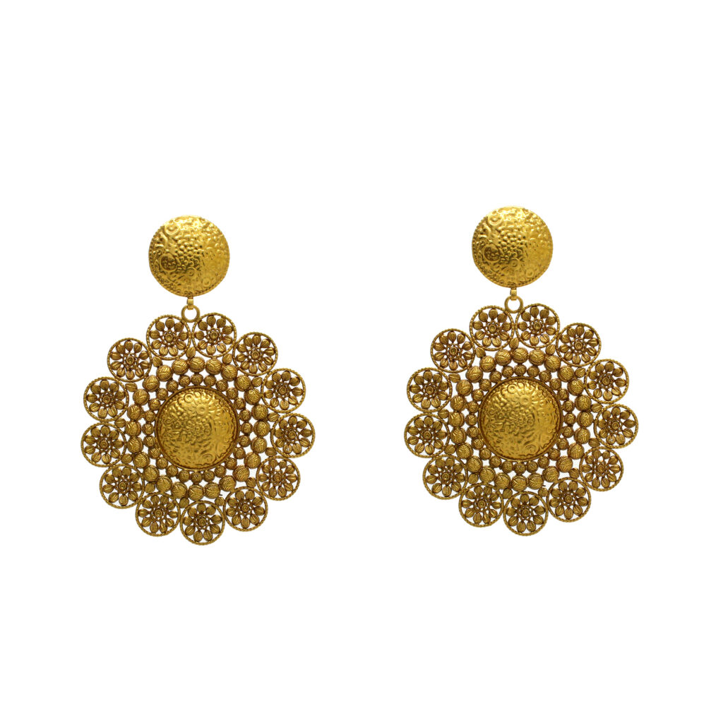 22K Gold Antique Jhumka