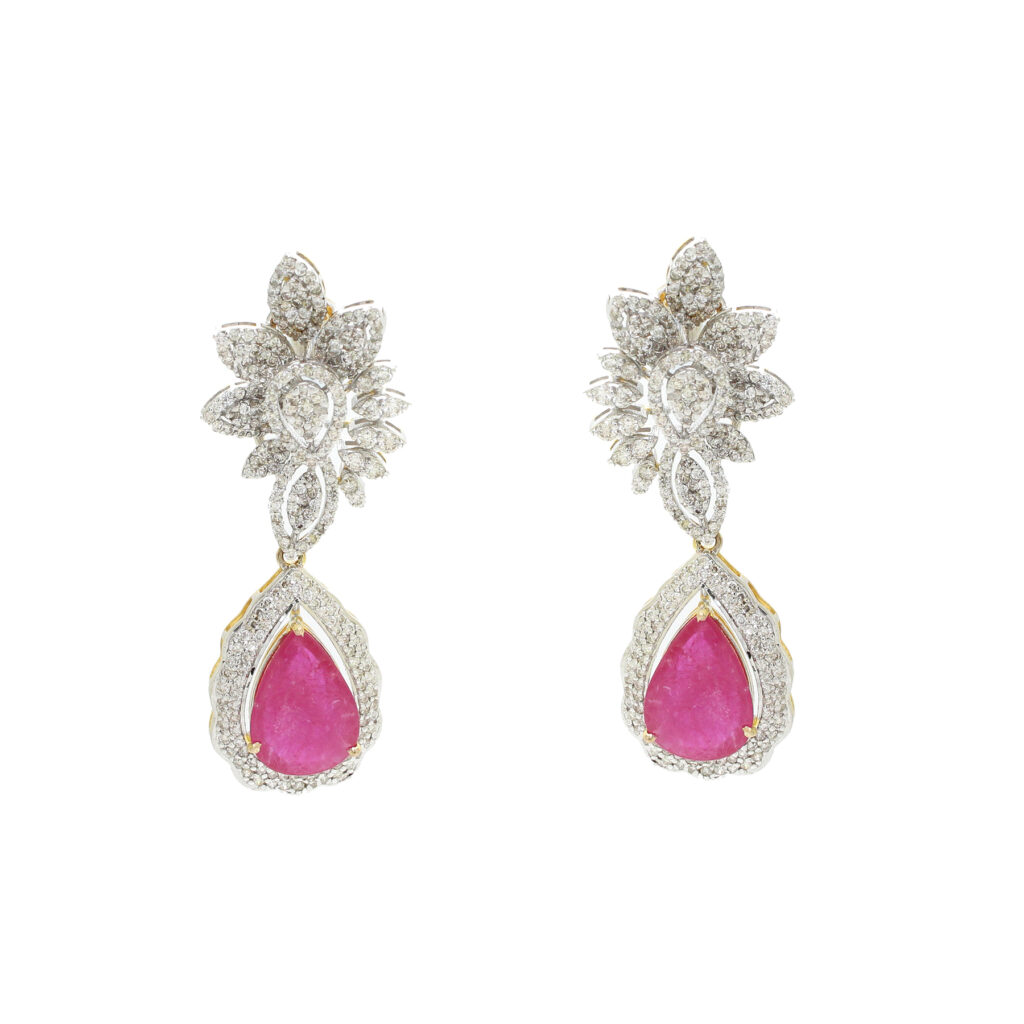 Diamond Ruby Earring