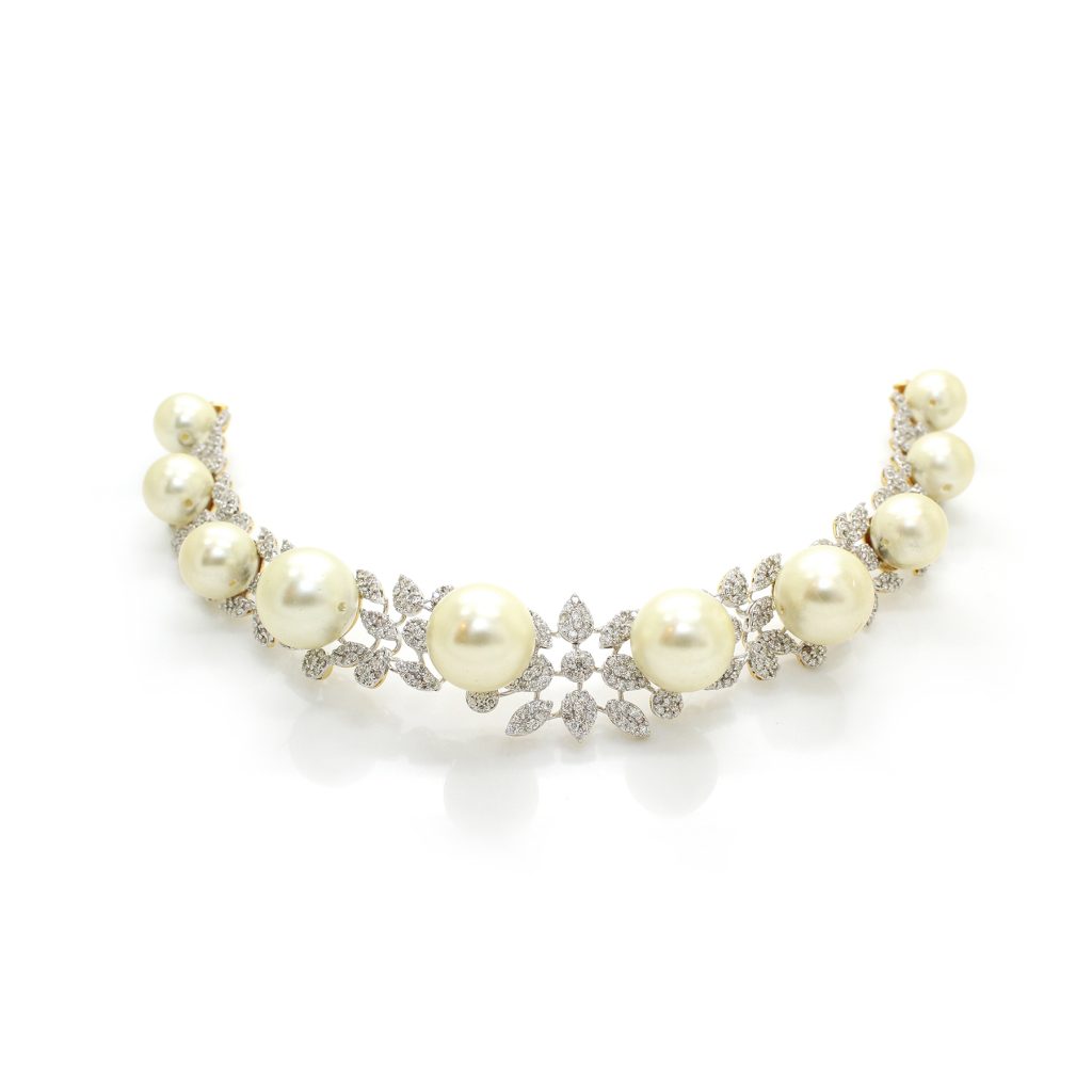 Diamond Pearl Necklace