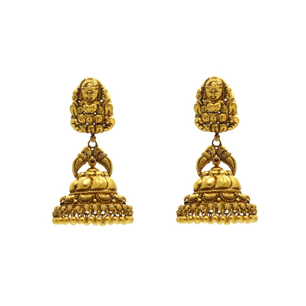 22k Gold Temple Jhumka