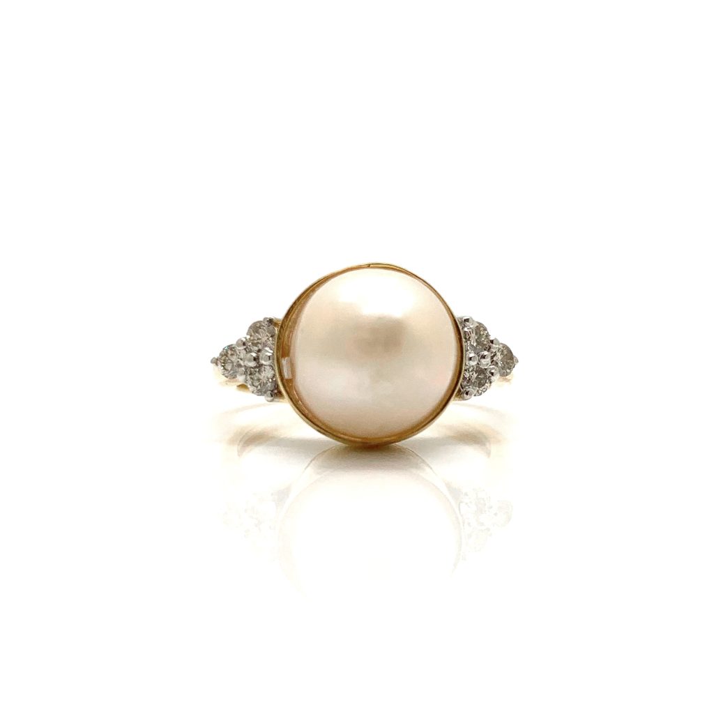 Diamond Pearl Ring