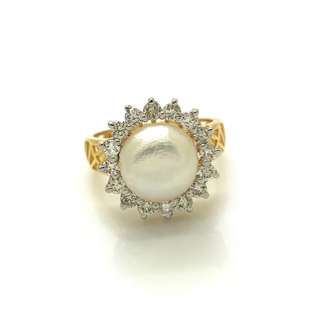 Diamond Pearl Ring