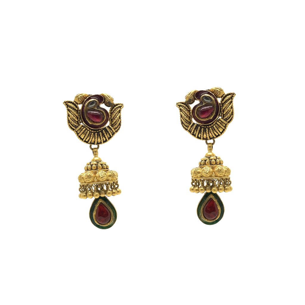 22K Gold Antique Jhumka