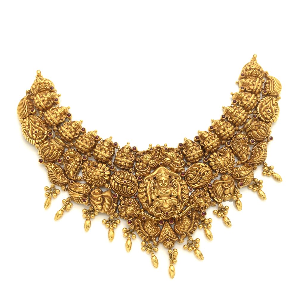 22K Gold Antique Temple Necklace