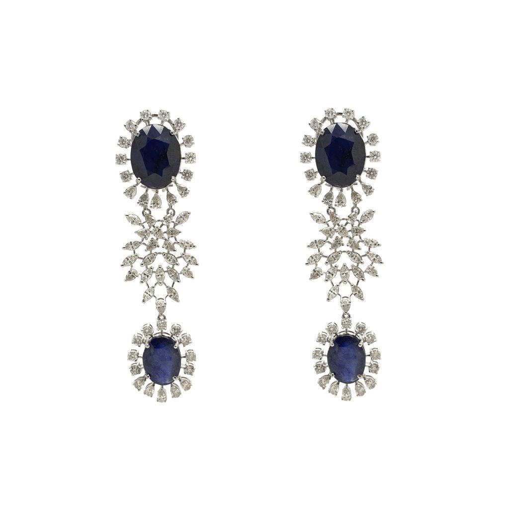 Diamond Sapphire Earring
