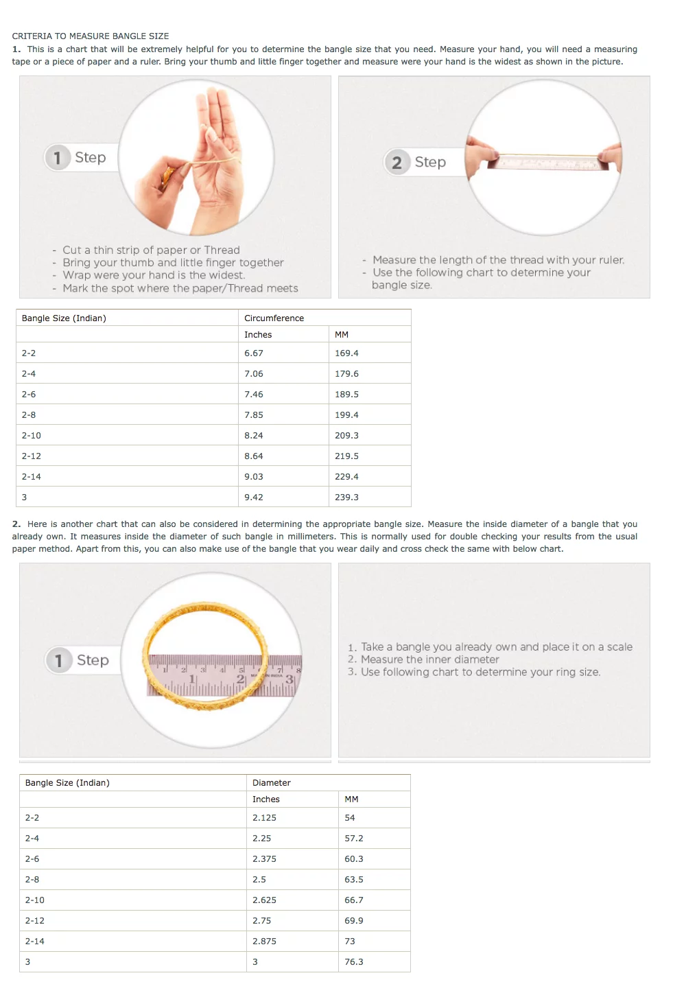 Ring Size Chart - determine your ring size using online ring sizer