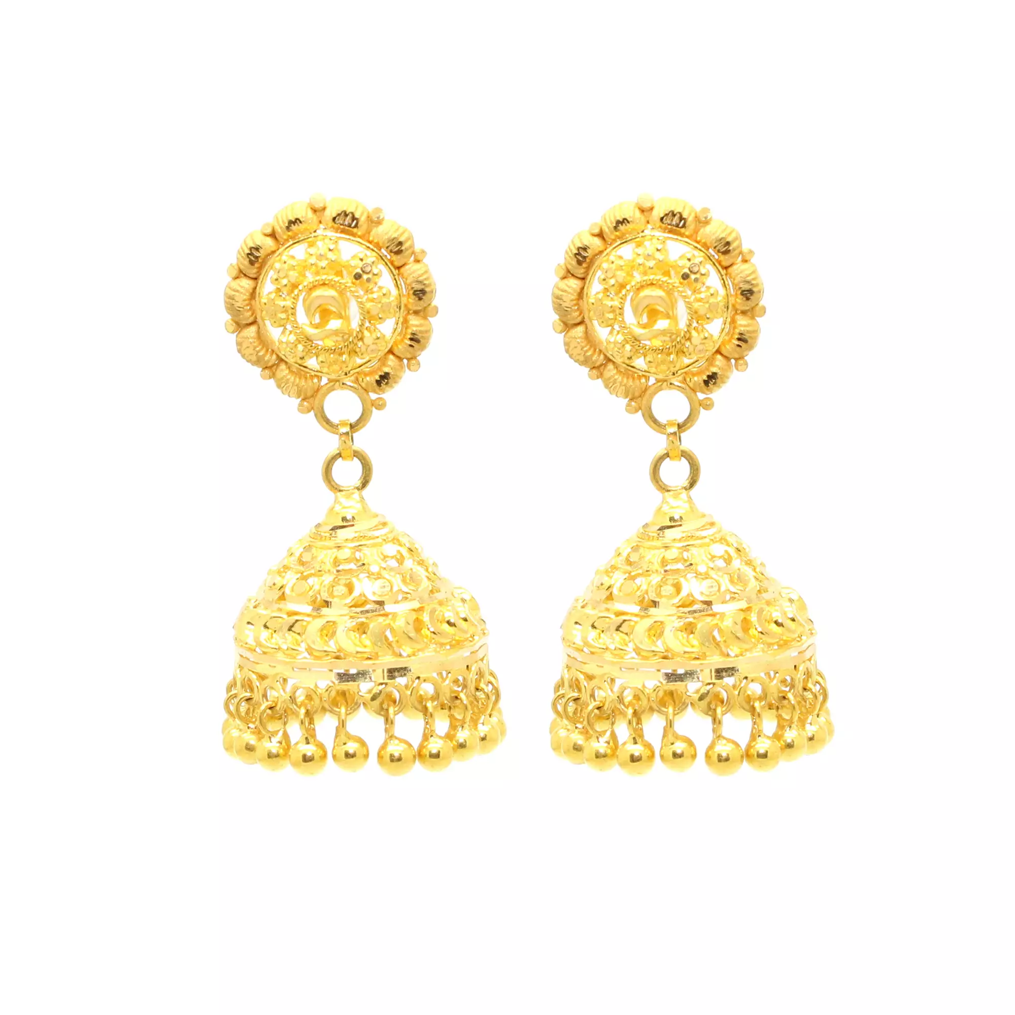 Buy Buruchi Gold Plated Jhumka Earrings for Women's at Amazon.in