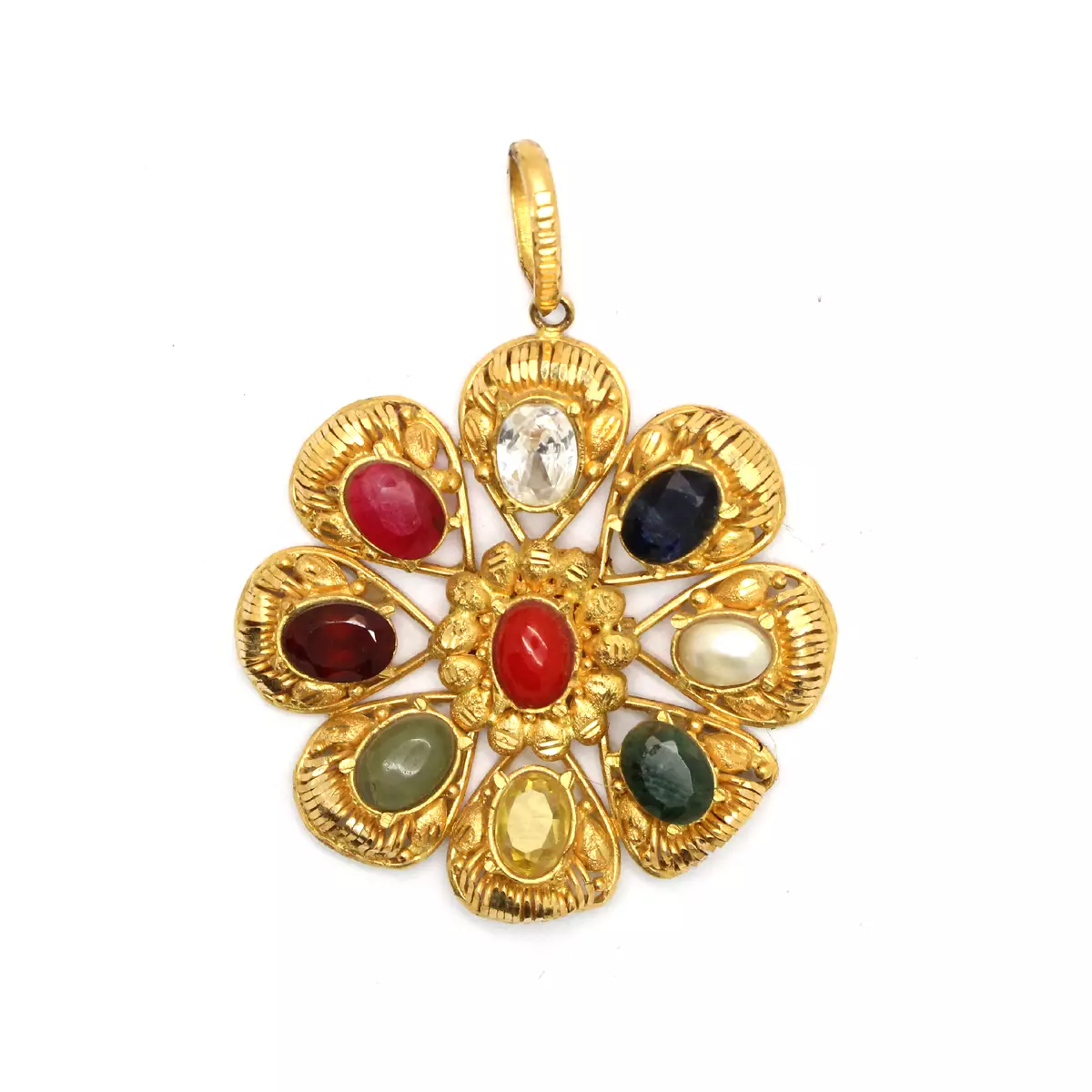 Navaratna locket deals designs