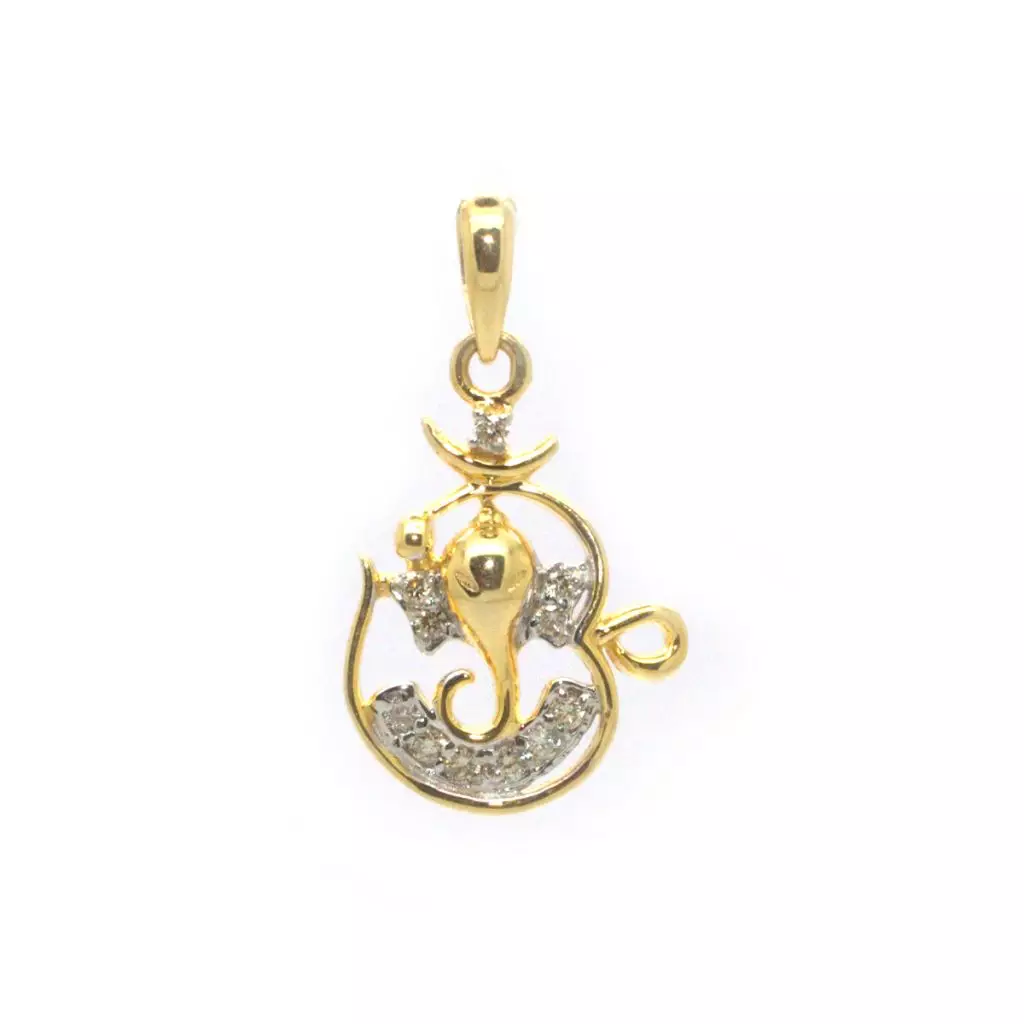 Diamond Om Ganesh Locket
