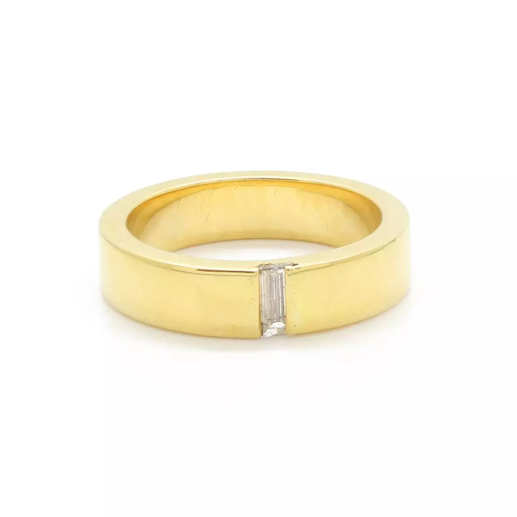 Diamond Solitaire Gents Ring