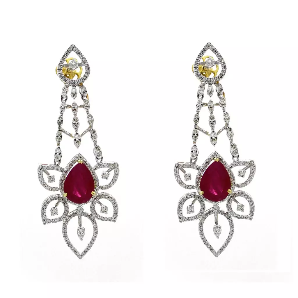 Diamond Ruby Jhumka