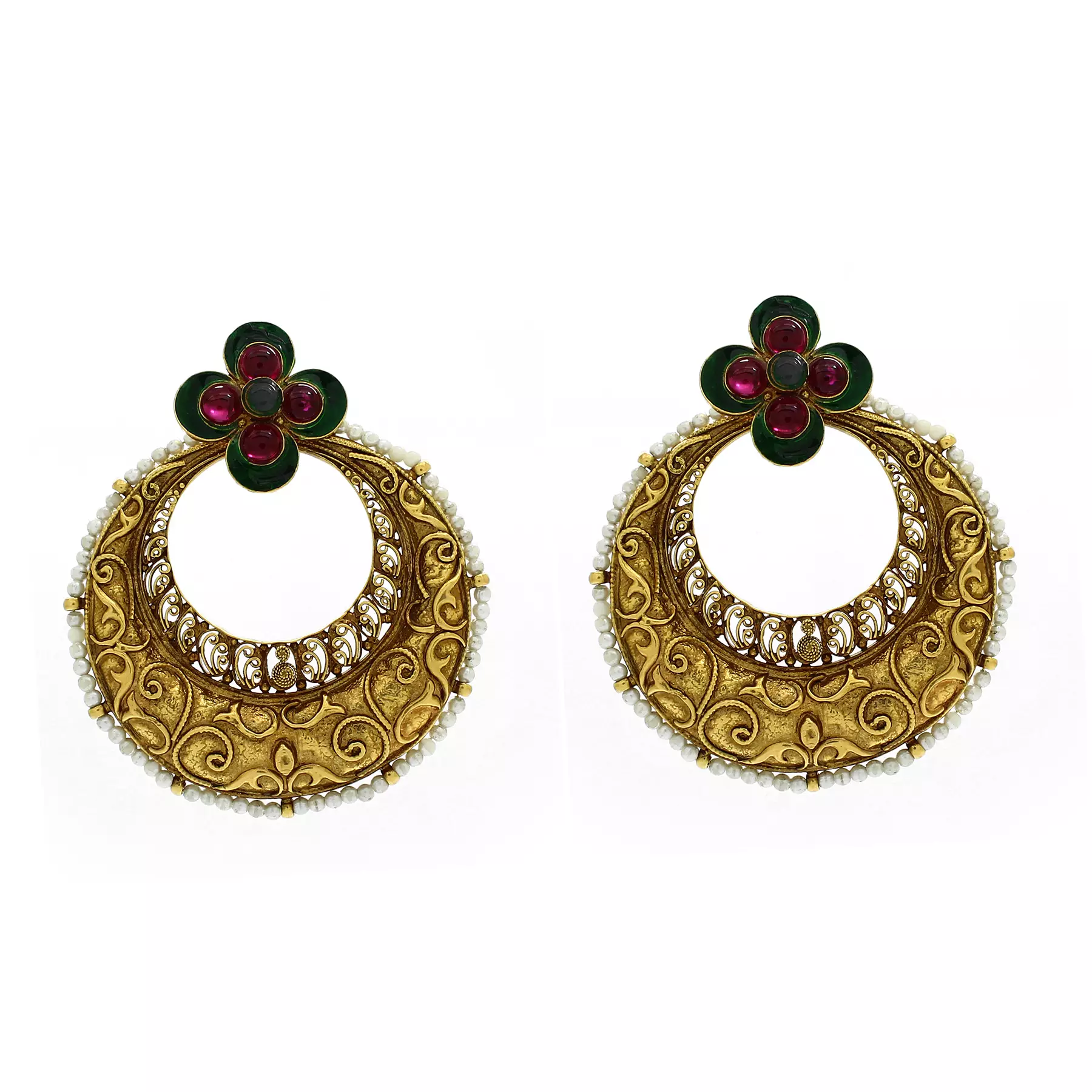 Latest Designer Gold Ramlila Earrings Designs - YouTube