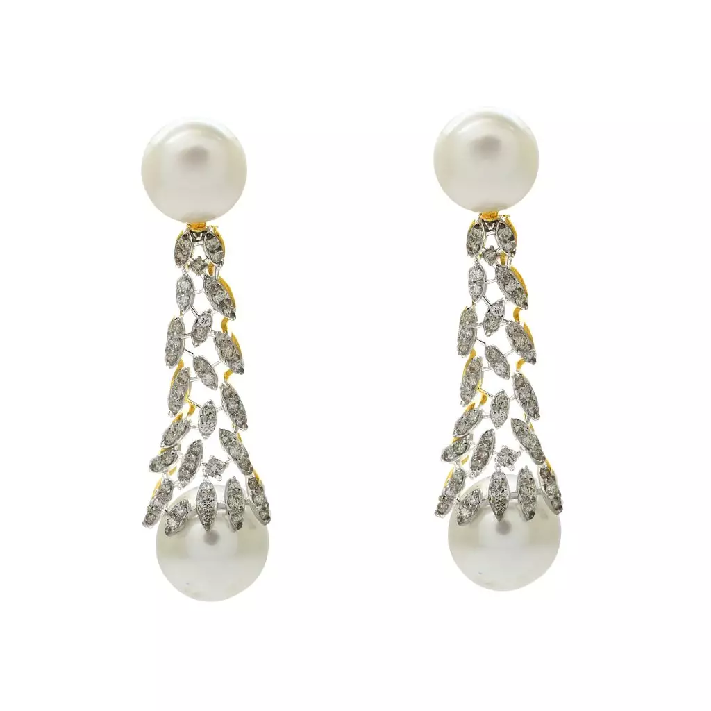 Diamond Pearl Jhumka