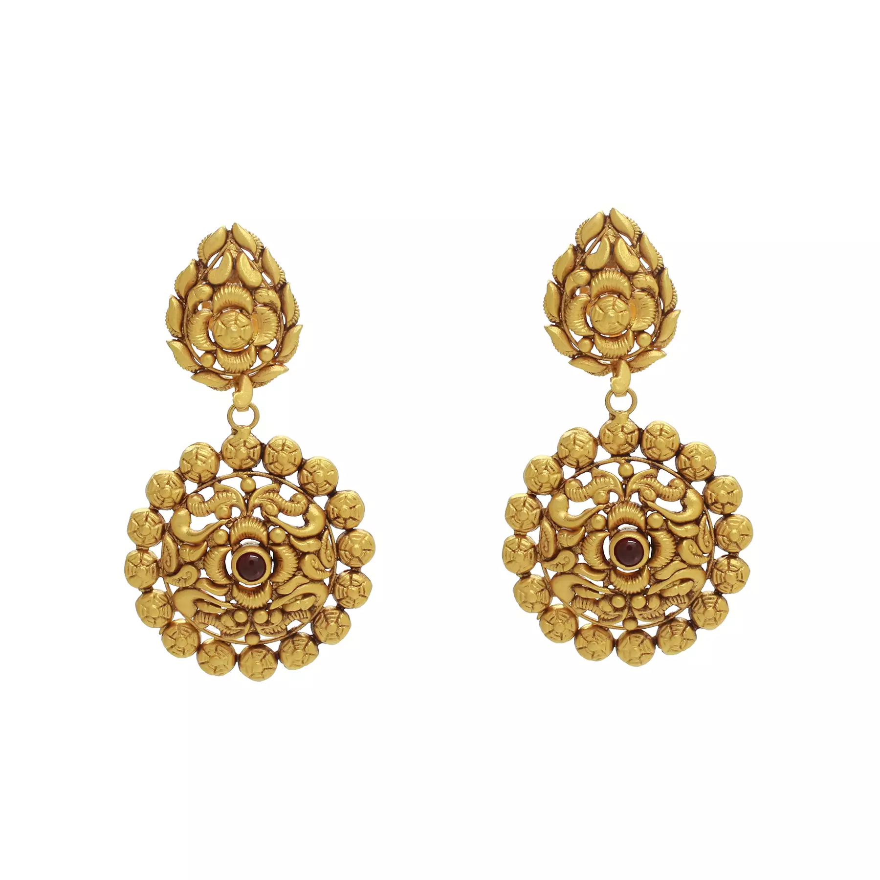 Latest Design Gold Plated Kanbala Stud Earrings With Falling Jhumka For  Women