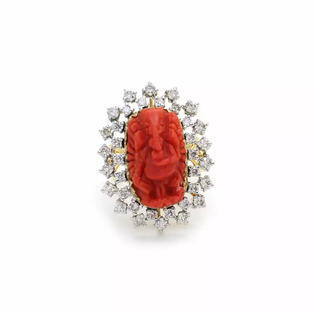 Diamond Coral Ring