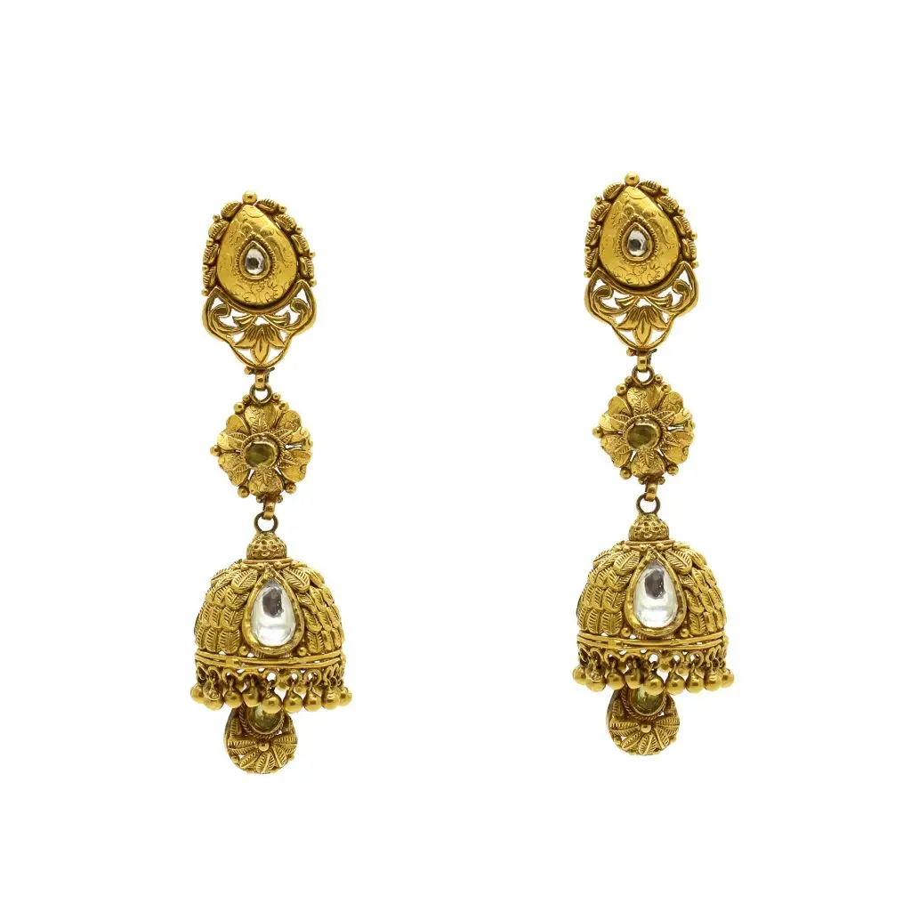22k Gold Antique Jhumka