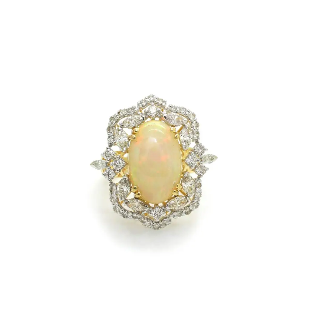 Diamond Opal Ring