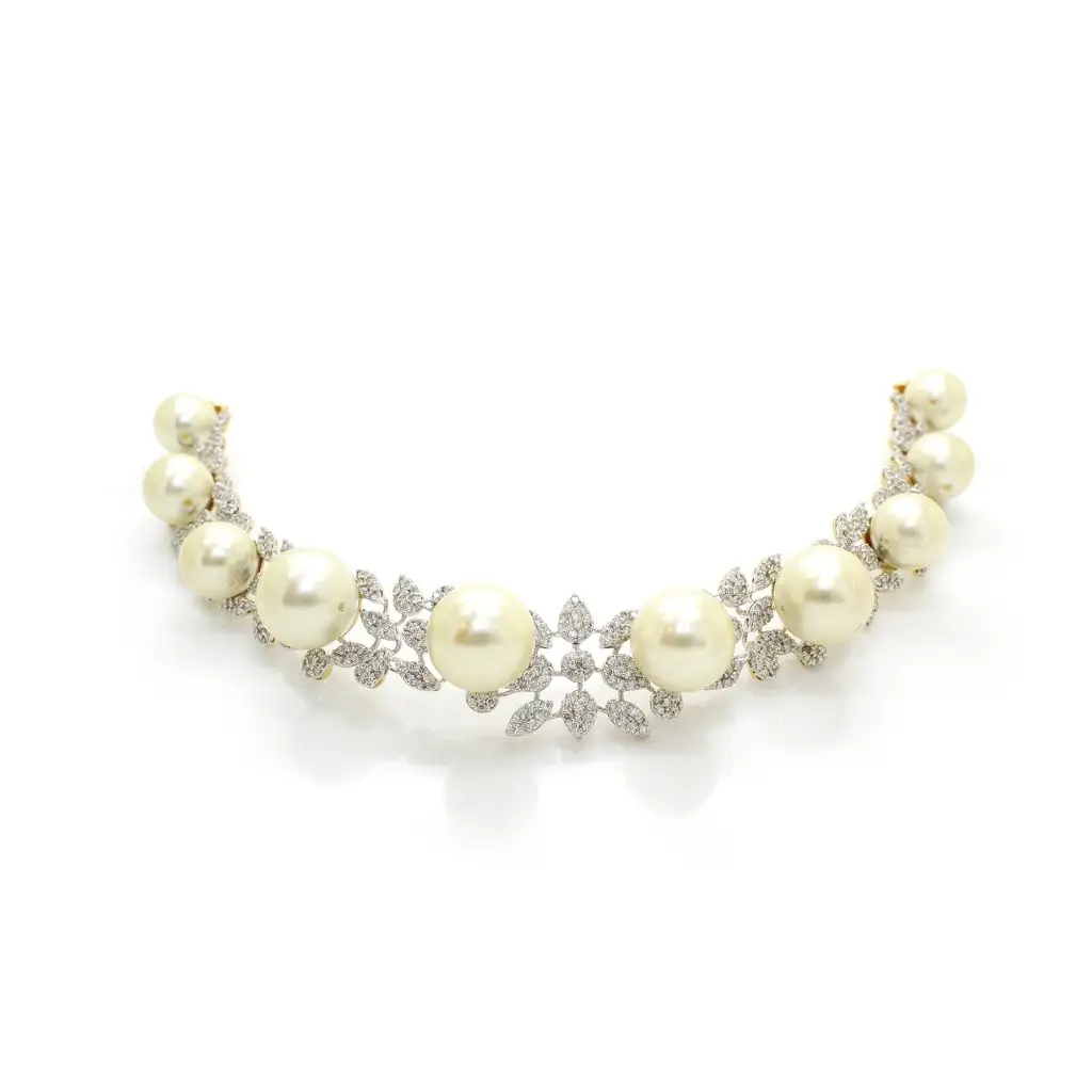 Diamond Pearl Necklace