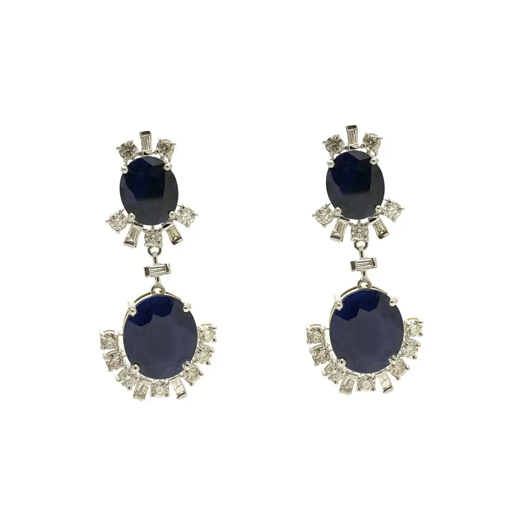 Diamond Sapphire Earring