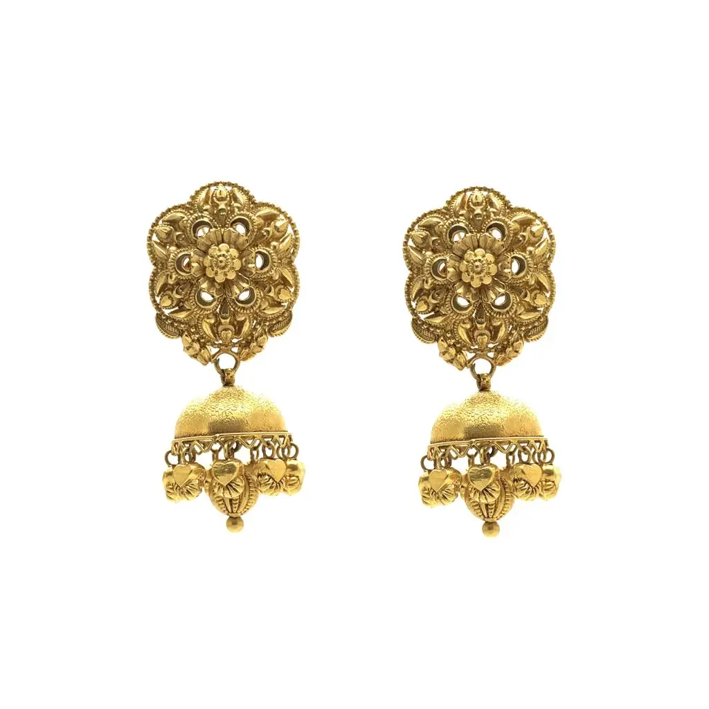 22k Gold Antique Jhumka