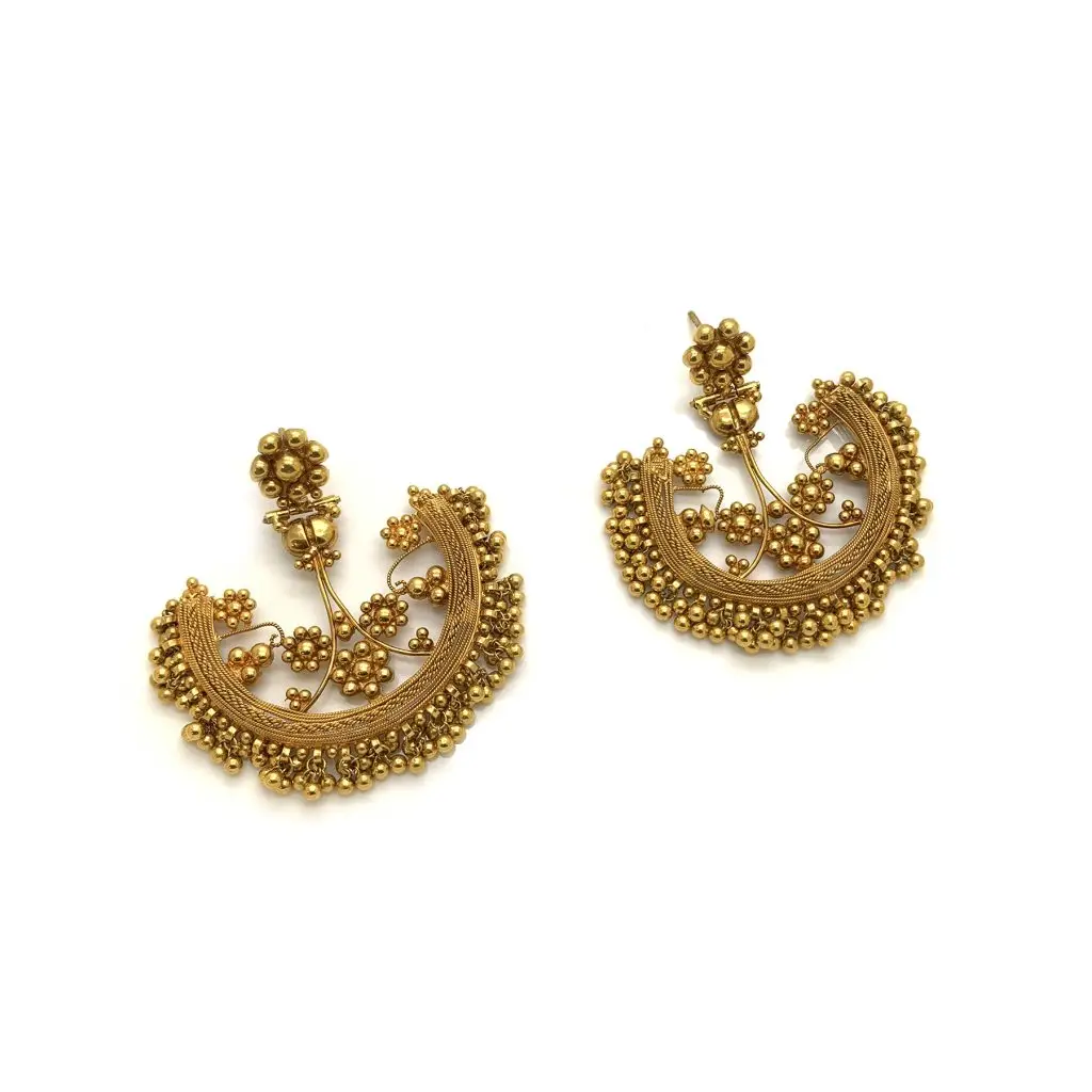 22K Gold Antique Jhumka