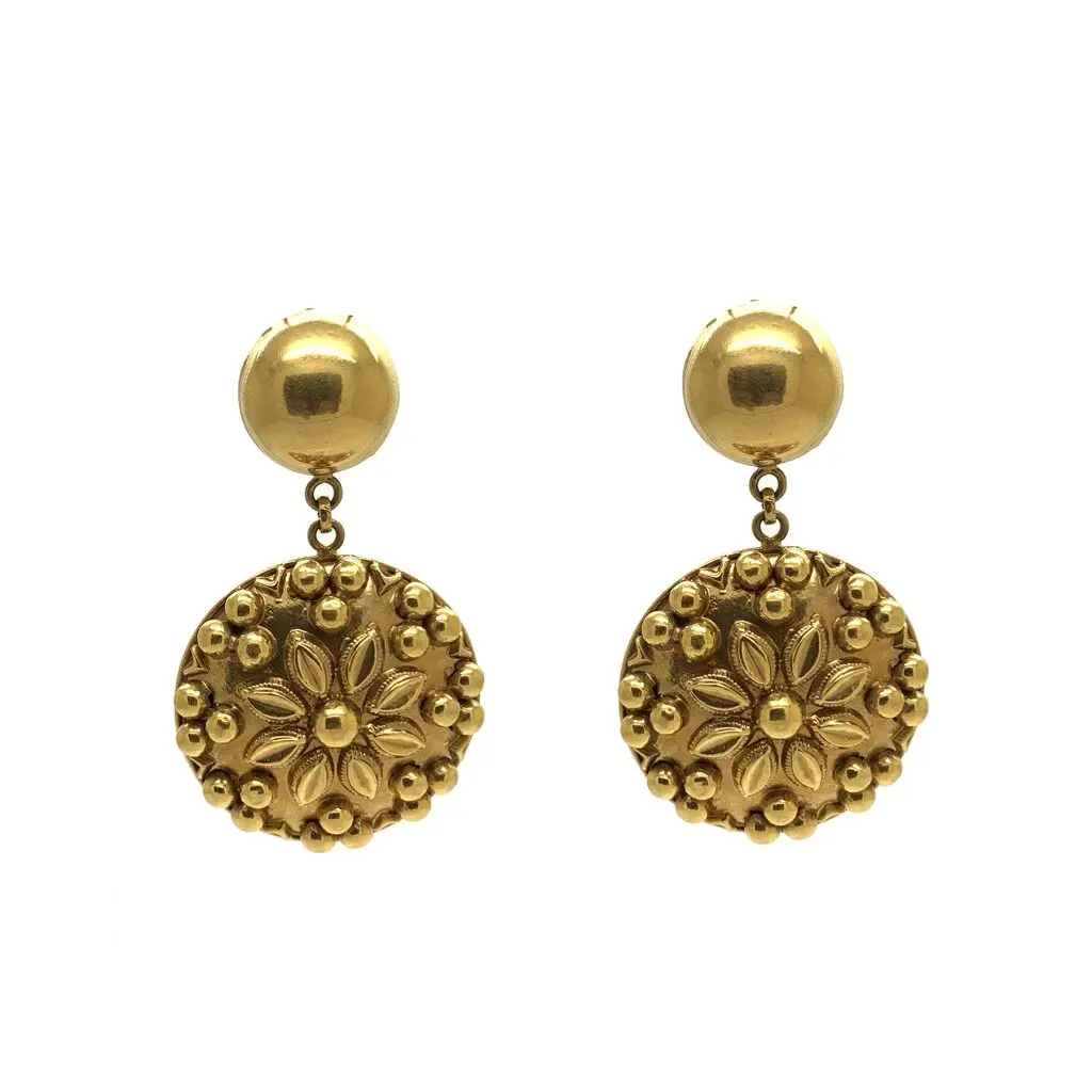 22K Gold Antique Jhumka