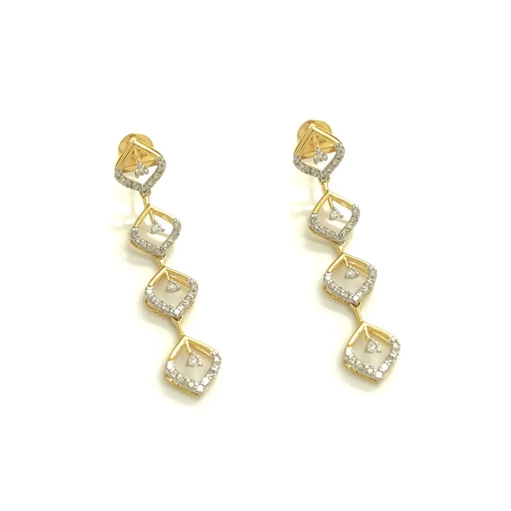 14K Gold Diamond Earring